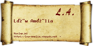 Löw Amália névjegykártya
