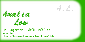 amalia low business card